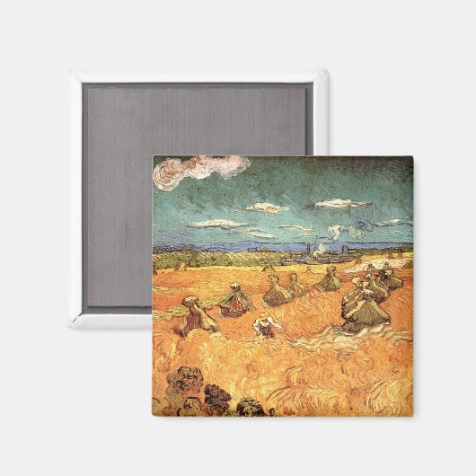 Wheat Stacks met Reaper van Vincent van Gogh Magneet (Voorkant / Achterkant)