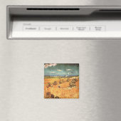 Wheat Stacks met Reaper van Vincent van Gogh Magneet (Insitu (Vaatwasser))