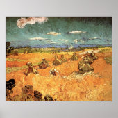 Wheat Stacks met Reaper van Vincent van Gogh Poster (Voorkant)