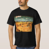 Wheat Stacks met Reaper van Vincent van Gogh T-shirt (Voorkant)