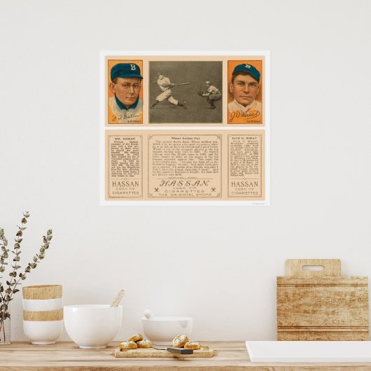 Wheat Strikes out Dodgers Baseball 1912 Poster (Keuken)