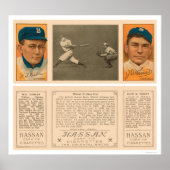 Wheat Strikes out Dodgers Baseball 1912 Poster (Voorkant)