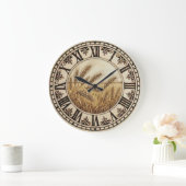 Wheat Wall Clock | Farmhouse Decor  Grote Klok (Huis)