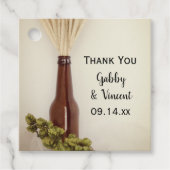 Wheat Wedding and Hops Brewery Wedding Bedankjes Labels (Voorkant)