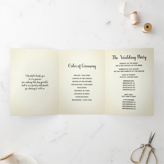 Wheat Wedding and Hops Brewery Wedding Drieluik Programma (Binnen)