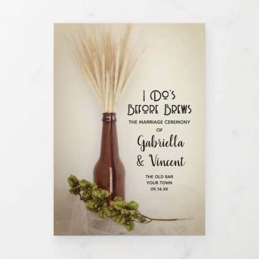 Wheat Wedding and Hops Brewery Wedding Drieluik Programma (Cover)