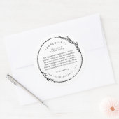 Wheat Wreath Modern Ingredients Label Stickers (Envelop)