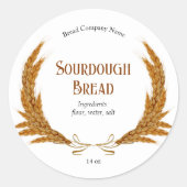 Wheat Wreatread Bakery Business - Aangepast Ronde Sticker (Voorkant)
