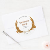 Wheat Wreatread Bakery Business - Aangepast Ronde Sticker (Envelop)