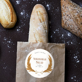 Wheat Wreatread Bakery Business - Aangepast Ronde Sticker