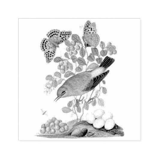 Wheatear, Cowberry Fly Scrapbooking Rubberstempel (Afrduk)