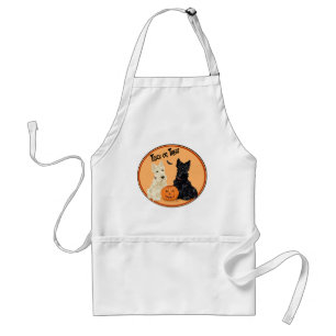 Wheaten & Black Schotse Terriërs Halloween Standaard Schort