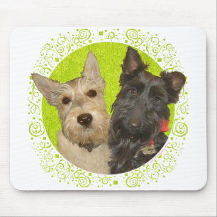 Wheaten & Black Schotse Terriërs Muismat