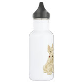 Wheaten & Black Schotse Terriërs Waterfles (Links)
