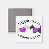 Wheaten & Black Scottie Geluk Magneet (Voorkant / Achterkant)