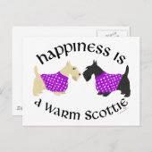 Wheaten & Black Scottie Happiness Briefkaart (Voorkant / Achterkant)