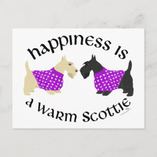 Wheaten & Black Scottie Happiness Briefkaart