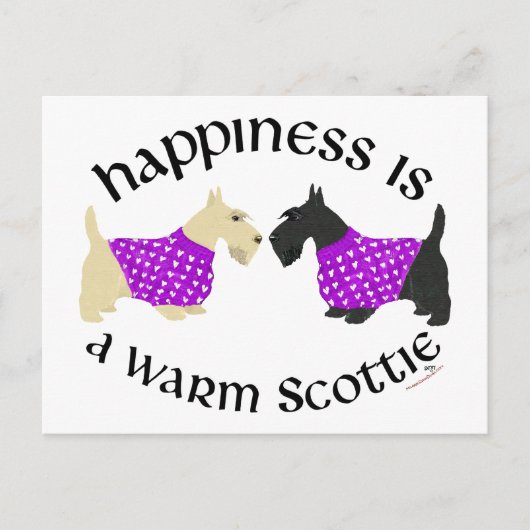 Wheaten & Black Scottie Happiness Briefkaart (Voorkant)