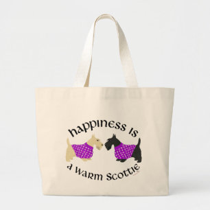 Wheaten & Black Scottie Happiness Grote Tote Bag
