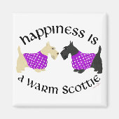 Wheaten & Black Scottie Happiness Magneet (Voorkant)