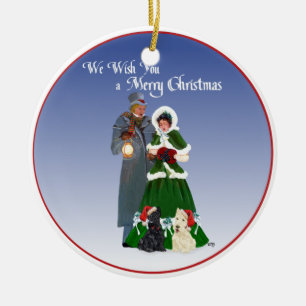 Wheaten & Black Scottie Honden Ornament