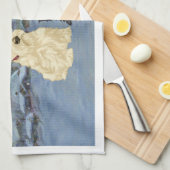 Wheaten Black Scotties Kerstmis Theedoek (Quarter Fold)