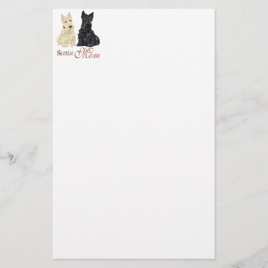 Wheaten & Black Scotties Moederdag Briefpapier (Voorkant)