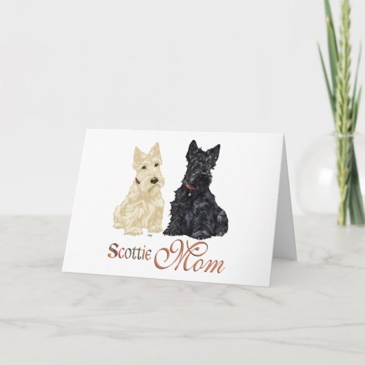 Wheaten & Black Scotties Moederdag Kaart (Voorkant)