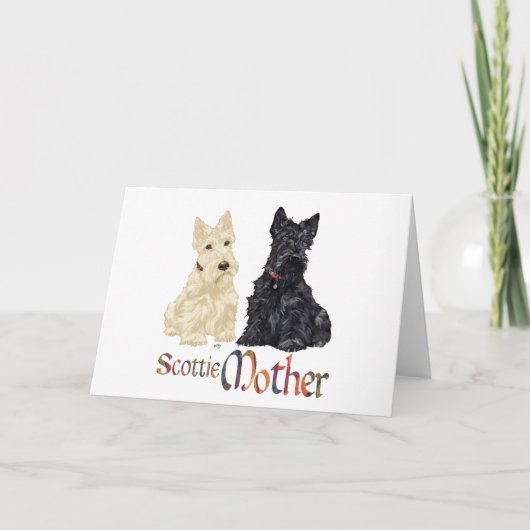 Wheaten & Black Scotties Moederdag Kaart (Voorkant)