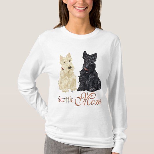 Wheaten & Black Scotties Moederdag T-shirt (Voorkant)
