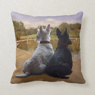 Wheaten & Black Scottish Terrier Pillow Kussen