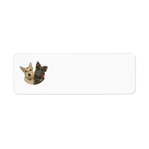 Wheaten & Black Scottish Terriers Etiket