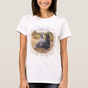 Wheaten & Black Scottish Terriers T-shirt