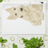 Wheaten & Black Scottish Terriers Theedoek (Gevouwen)