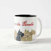 Wheaten & Black Scottish Terriers Tweekleurige Koffiemok (Voorkant rechts)