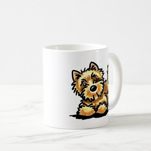 Wheaten Cairn Terrier Art Koffiemok (Voorkant rechts)