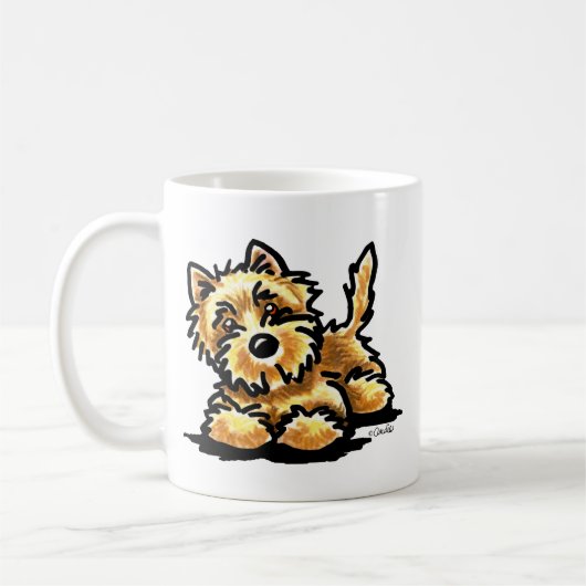 Wheaten Cairn Terrier Art Koffiemok (Links)