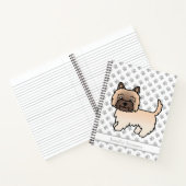 Wheaten Cairn Terrier Cartoon Dog & Custom Text Notitieboek (Binnen)