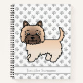 Wheaten Cairn Terrier Cartoon Dog & Custom Text Notitieboek (Voorkant)
