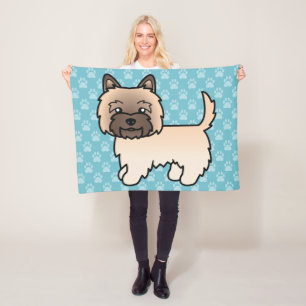 Wheaten Cairn Terrier Cartoon Hond Fleece Deken