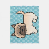 Wheaten Cairn Terrier Cartoon Hond Fleece Deken (Voorkant)