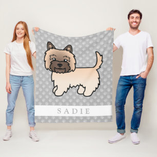Wheaten Cairn Terrier Hondenillustratie Aangepaste Fleece Deken
