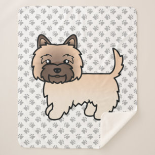 Wheaten Cairn Terrier Schattige Cartoon Hond Sherpa Deken