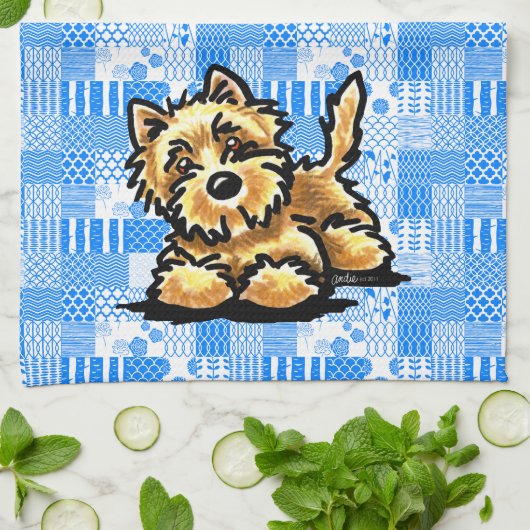 Wheaten Cairn Terrier Theedoek (Gevouwen)