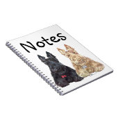 Wheaten en Black Scottie Dogs Notitieboek (Rechterzijde)