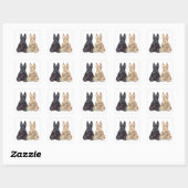 Wheaten en Black Scottie Dogs Vierkante Sticker (Vel)