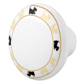 Wheaten en Black Scottish Terriers Keramische Knop (Rechts)