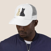 Wheaten en Black Scottish Terriers Trucker Pet (In situ)