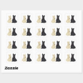 Wheaten en Black Scottish Terriers Vierkante Sticker (Vel)