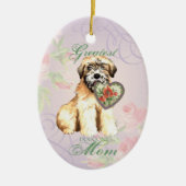 Wheaten Heart Mam Keramisch Ornament (Voorkant)